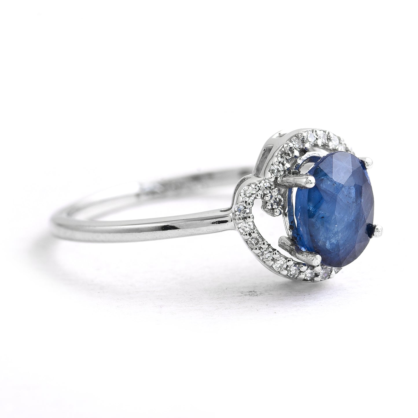 1.57 Ct Oval Sapphire 950 Platinum Ring