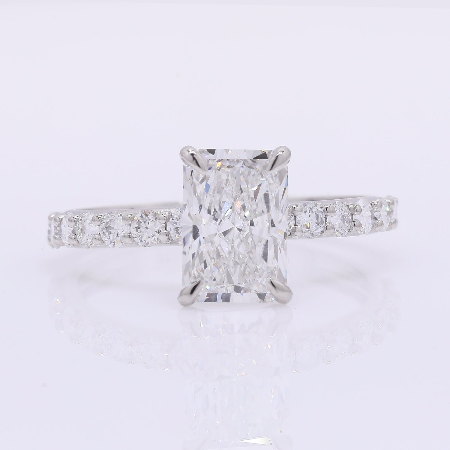 2.45 Carats Lab Grown Diamond 950 Platinum Ring