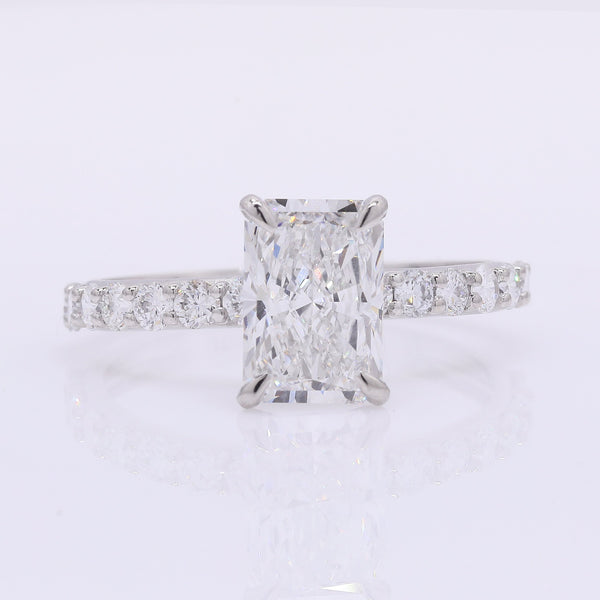 2.45 Carats Lab Grown Diamond 950 Platinum Ring