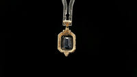 3.01 Ct Octagon Natural Sapphire 14K Gold Pendant