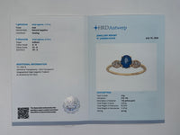 1.30 Ct Oval Natural Sapphire 14K Gold Ring