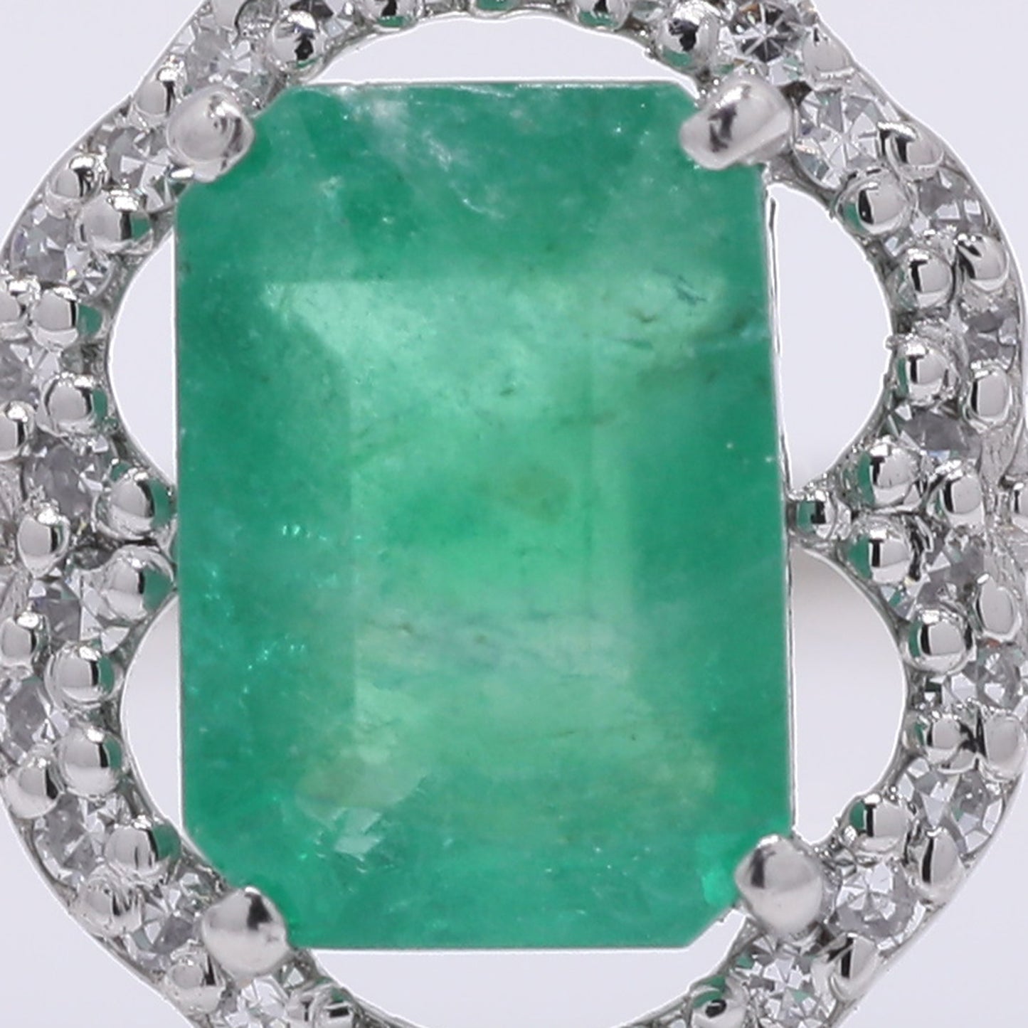 1.16 Ct Octagon Step Cut Natural Emerald 950 Platinum Ring
