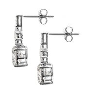 3.83 Ct Round Lab Grown Diamond 14K Gold Earrings