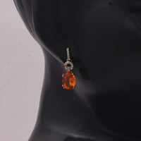 1.74 Ct Oval Mixed Cut Natural Fire Opal 14K Gold Earrings