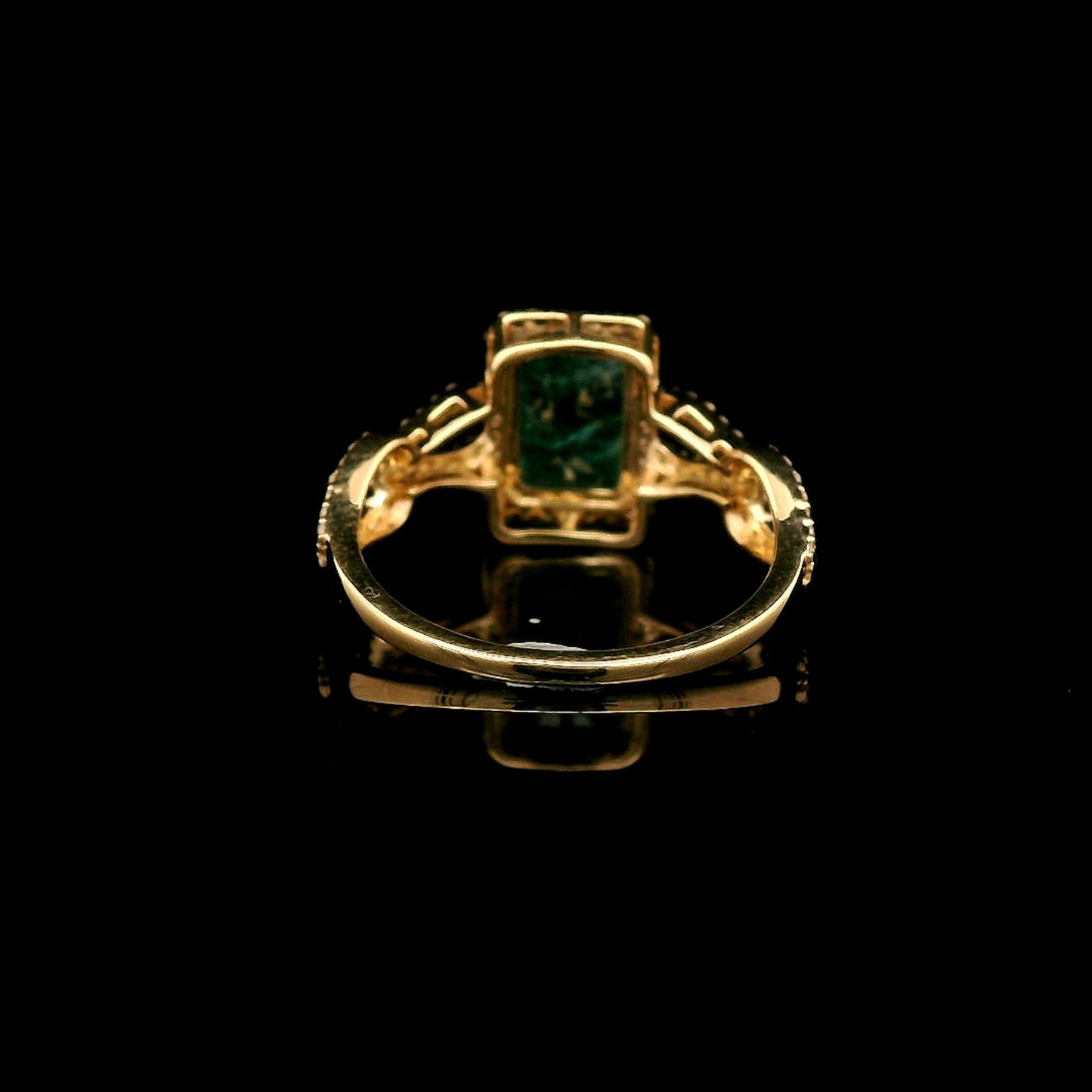 1.98 Ct Octagon Step Cut Natural Emerald 14K Gold Ring