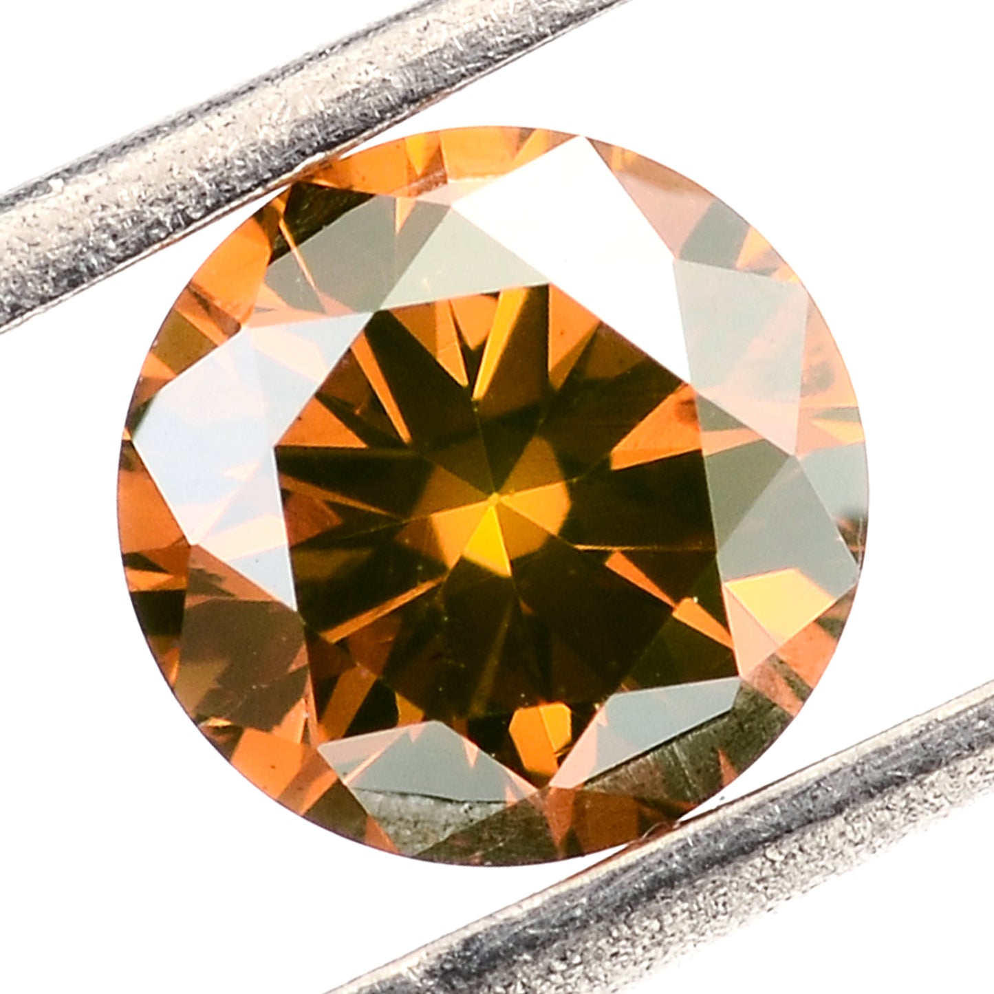 0.67 Red Diamond Round Loose Gemstone