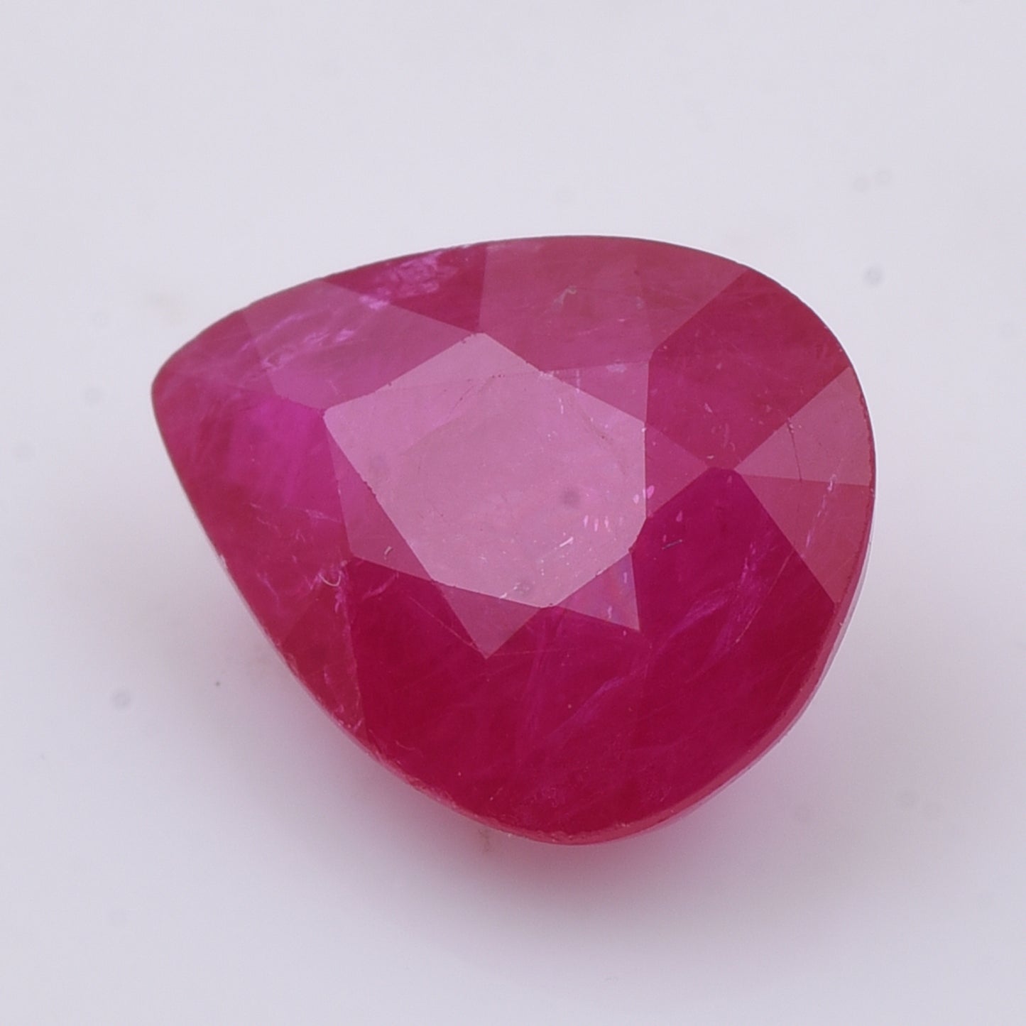 1.7 Natural Corundum Ruby Pear Mixed Cut Gemstone