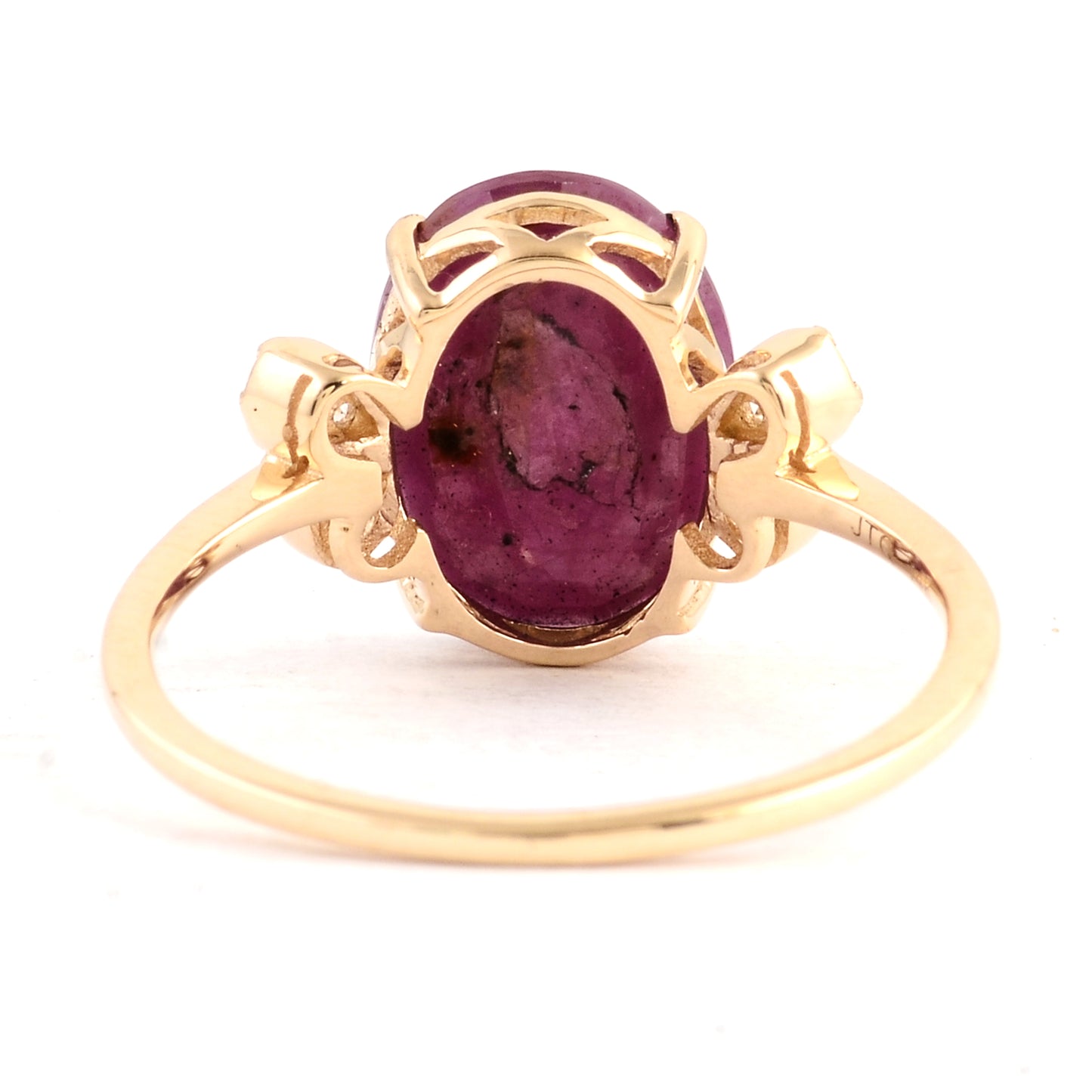 3.41 Ct Oval Ruby 14K Gold Ring