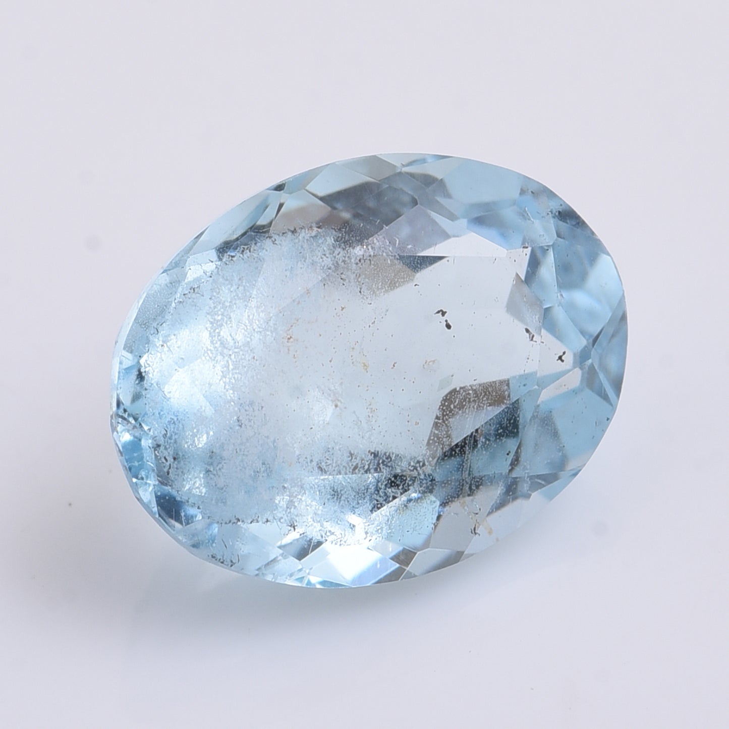 3.87 Natural Beryl Aquamarine Oval Mixed Cut Gemstone