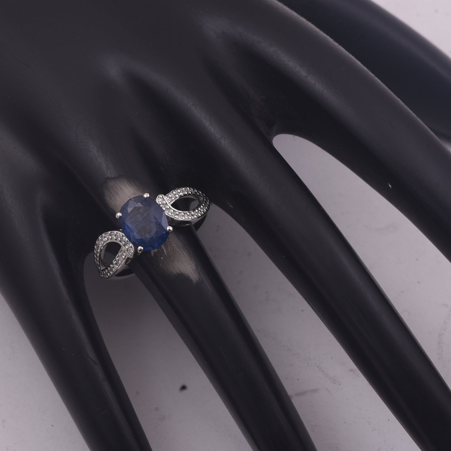 2.00 Ct Oval Mixed Cut Natural Sapphire 950 Platinum Ring