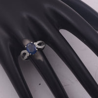 2.00 Ct Oval Mixed Cut Natural Sapphire 950 Platinum Ring