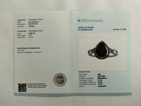 1.60 Ct Pear Mixed Cut Natural Ruby 950 Platinum Ring