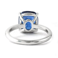 4.73 Ct Cushion Blue Sapphire 950 Platinum Ring