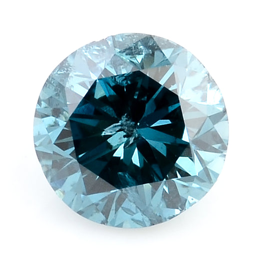 0.25 Blue Diamond Round Loose Gemstone