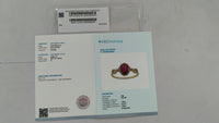 1.03 Ct Oval Mixed Cut Natural Ruby 14K Gold Ring