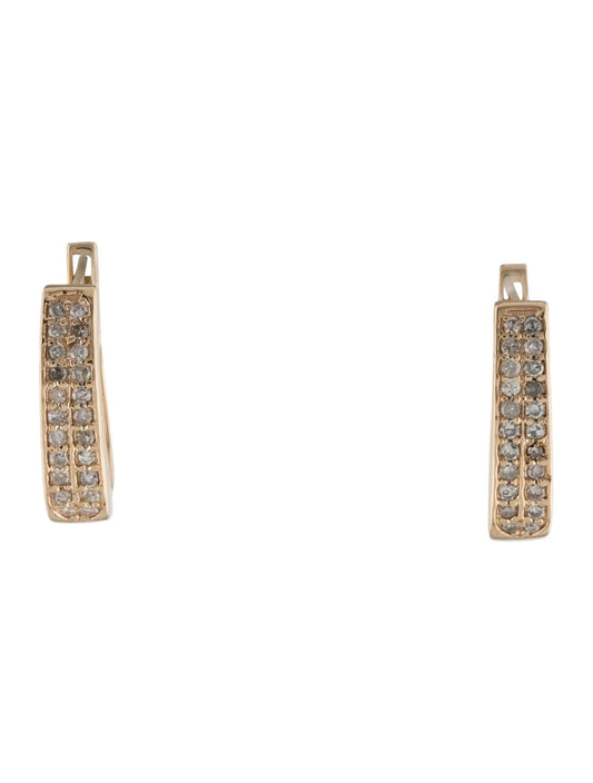 14K Diamond Hoop Earrings