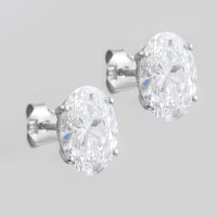 4.12 Carats Lab Grown Diamond 14K Gold Earrings