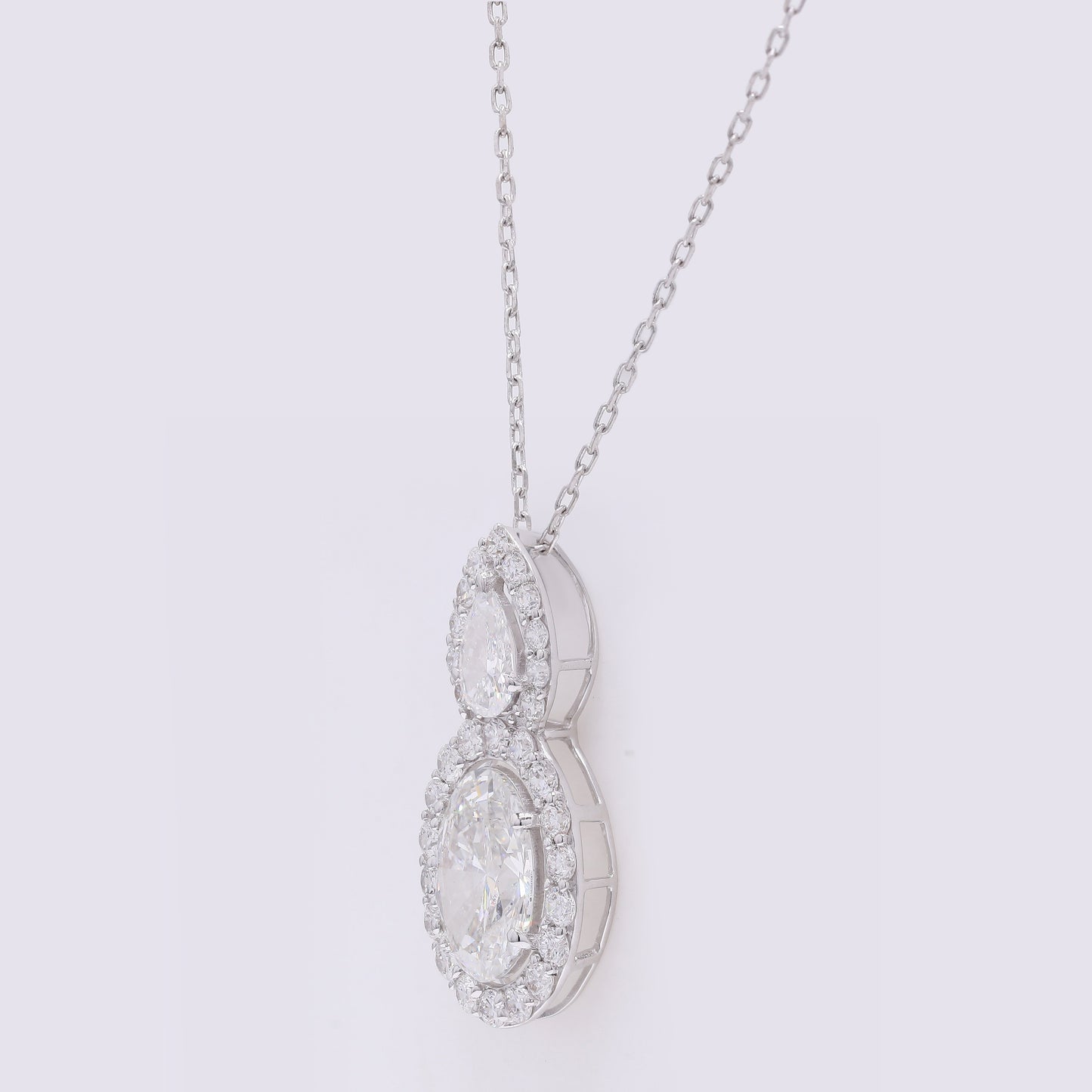 2.83 Carats Lab Grown Diamond 14K Gold Pendant