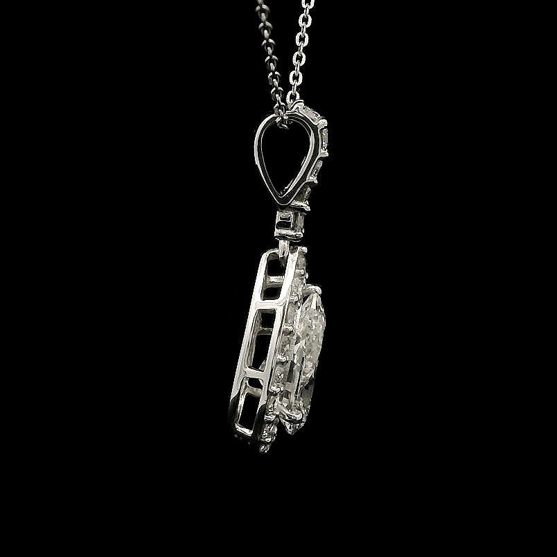 2.10 Carats Lab Grown Diamond 14K Gold Pendant