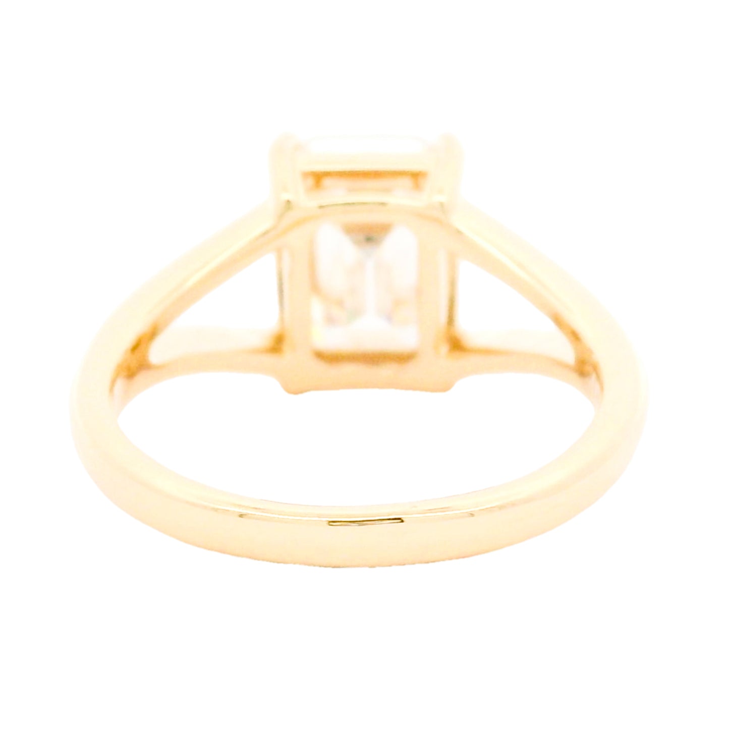 3.78 Ct Octagon Moissanite 14K Gold Ring