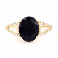 3.04 Carats Natural Codundum Sapphire 14K Gold Ring