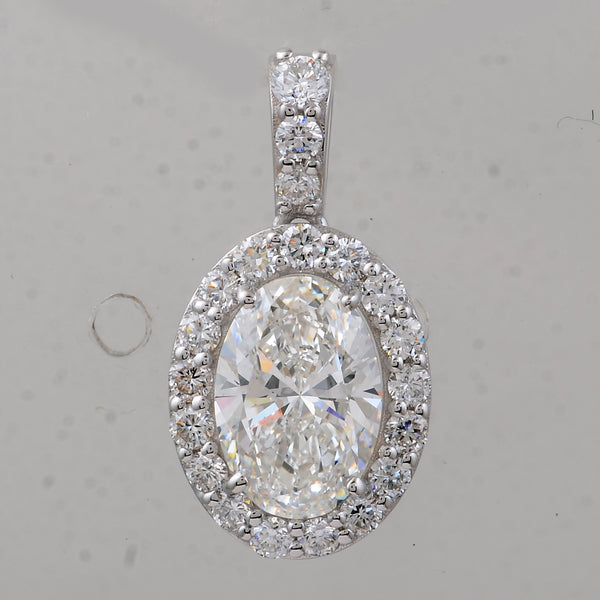 2.57 Carats Lab Grown Diamond 14K Gold Pendant