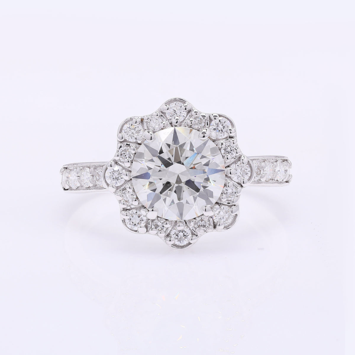 2.54 Carats Lab Grown Diamond 14K Gold Ring