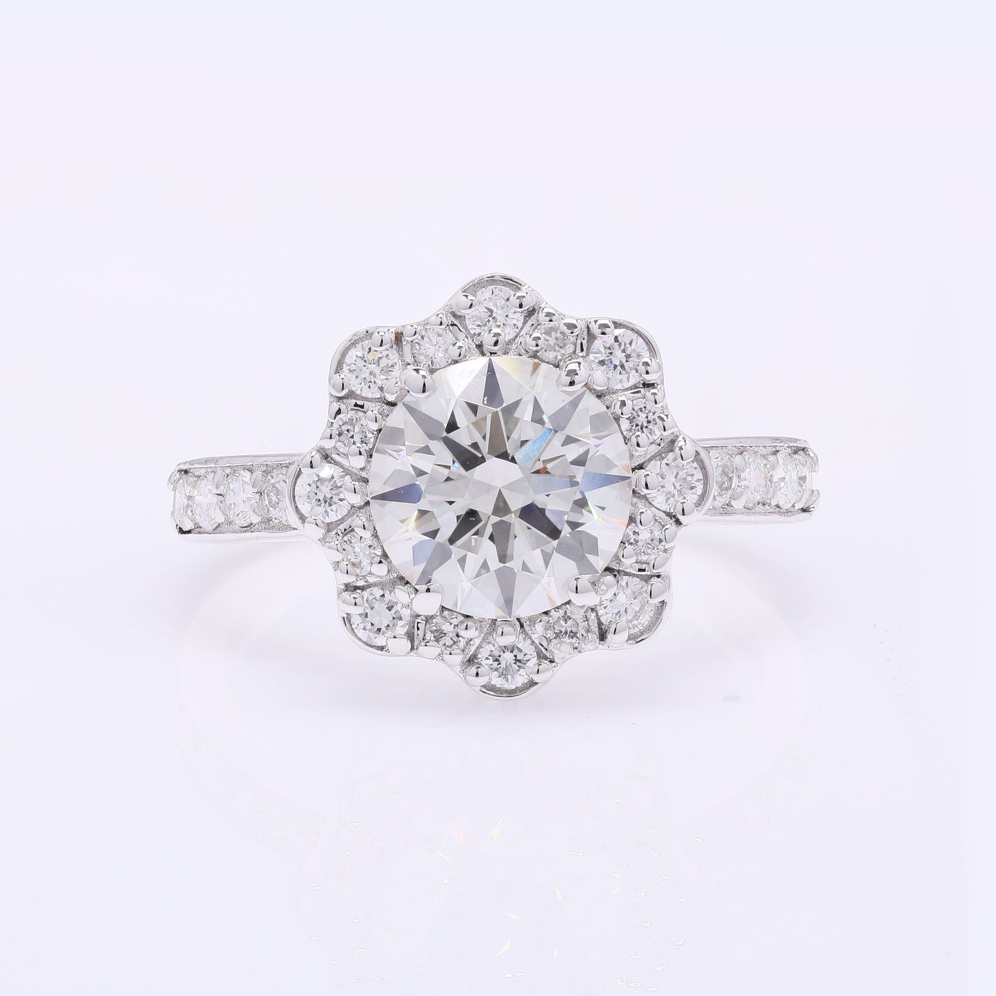 2.54 Carats Lab Grown Diamond 14K Gold Ring