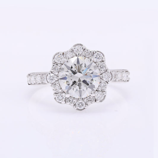 2.54 Carats Lab Grown Diamond 14K Gold Ring