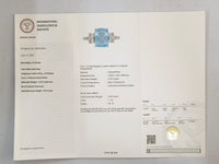 3.09 Ct Cushion Aquamarine 950 Platinum Ring