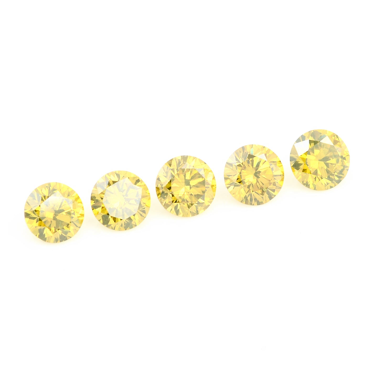 0.82 Yellow Diamond Round Loose Gemstone