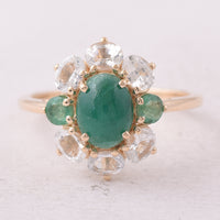 2.76 Ct Oval Emerald 9K Gold Ring