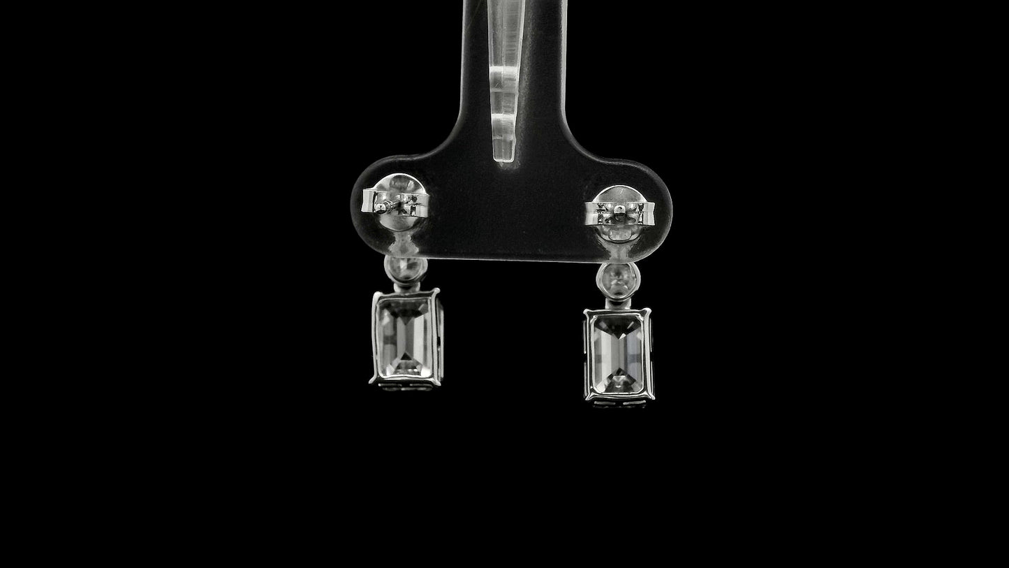 3.53 Carats Lab Grown Diamond 14K Gold Earrings
