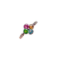 Multi Colored Tourmaline 925 Sterling Silver Ring