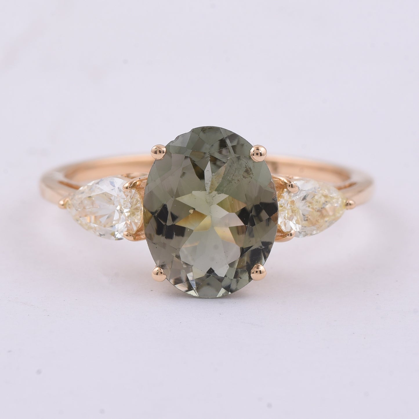 2.54 Ct Oval Natural Tourmaline 14K Gold Ring