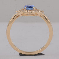 1.16 Ct Oval Sapphire 9K Gold Ring