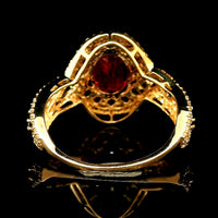 2.65 Ct Oval Rubellite 14K Gold Ring