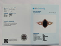 1.54 Ct Oval Mixed Cut Natural Sapphire 14K Gold Ring