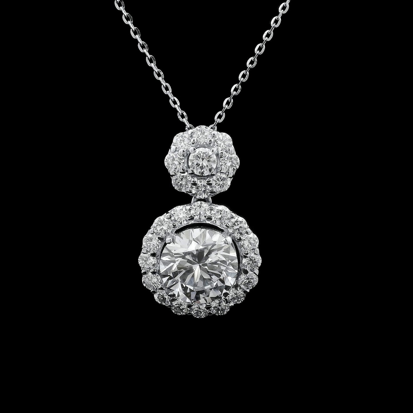 2.50 Carats Lab Grown Diamond 14K Gold Pendant