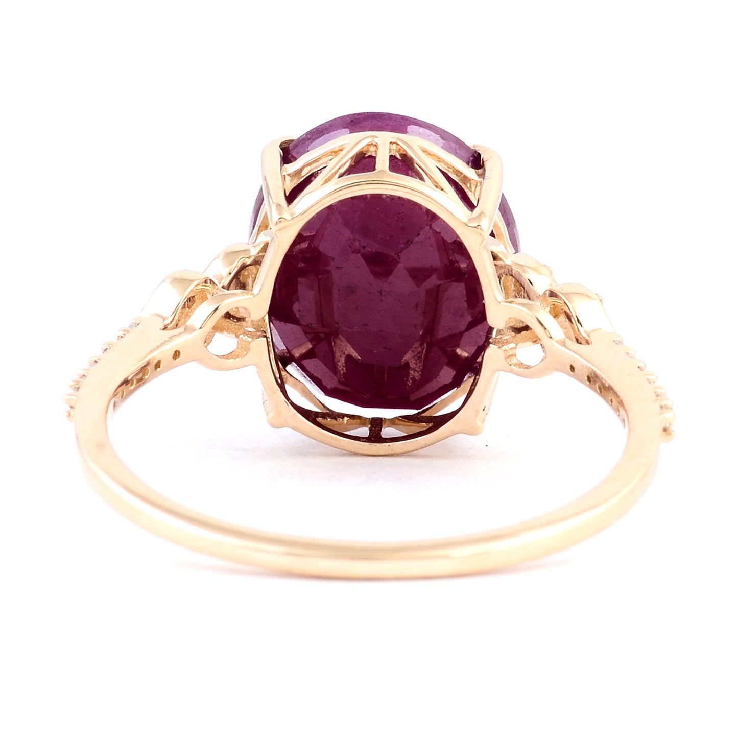 5.96 Carats Natural Corundum Ruby 14K Gold Ring