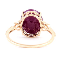 5.96 Carats Natural Corundum Ruby 14K Gold Ring