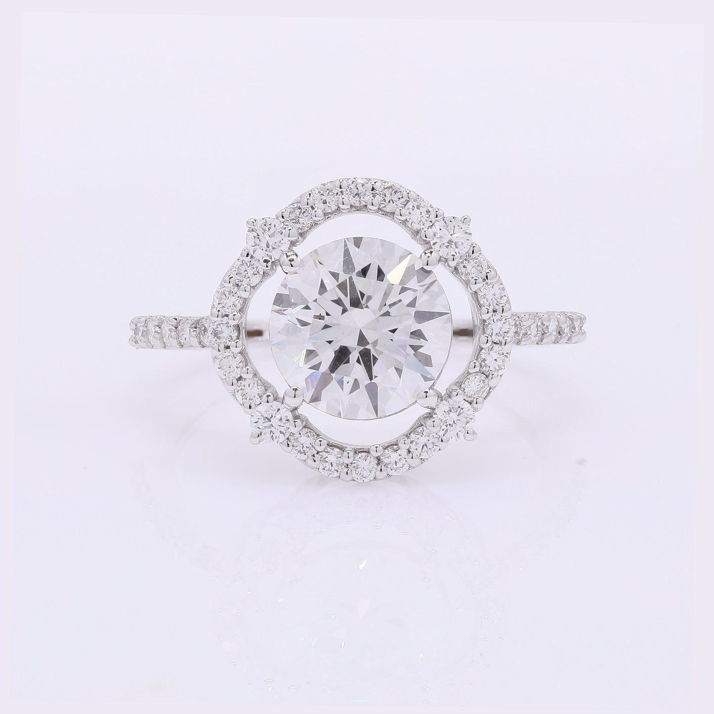 2.60 Carats Lab Grown Diamond 14K Gold Ring