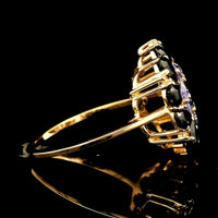 3.38 Ct Round Sapphire 14K Gold Ring