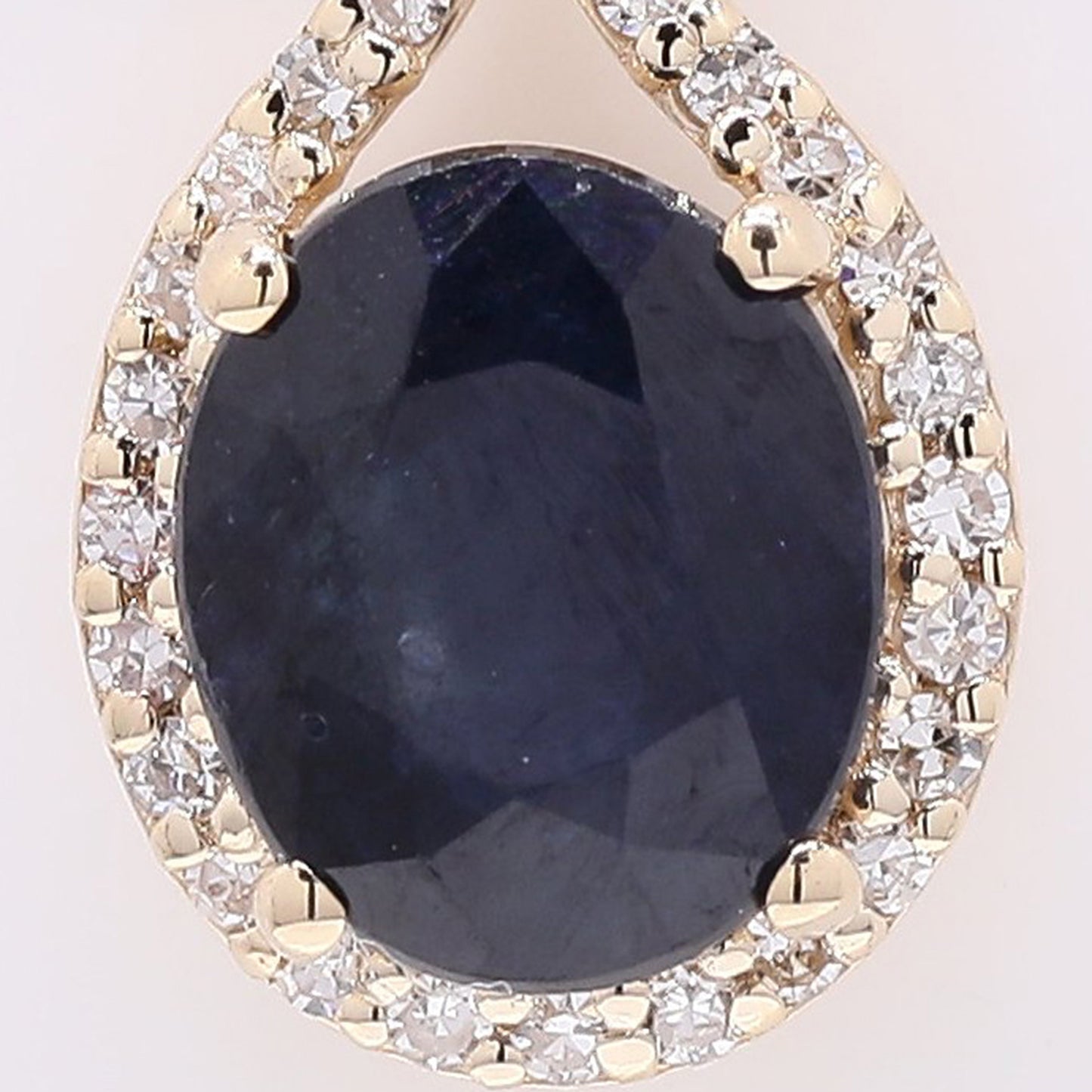 1.40 Ct Oval Mixed Cut Natural Sapphire 14K Gold Pendant