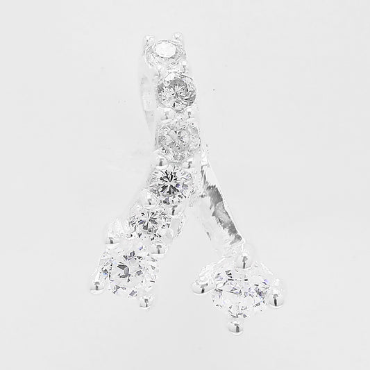 0.36 Ct Round Cubic Zirconia 925 Silver Pendant