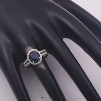 2.44 Ct Oval Mixed Cut Natural Sapphire 950 Platinum Ring