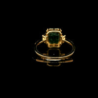 1.83 Ct Octagon Step Cut Natural Emerald 14K Gold Ring