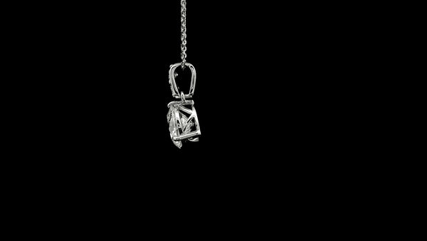 1.59 Ct Round Lab Grown Diamond 14K Gold Pendant