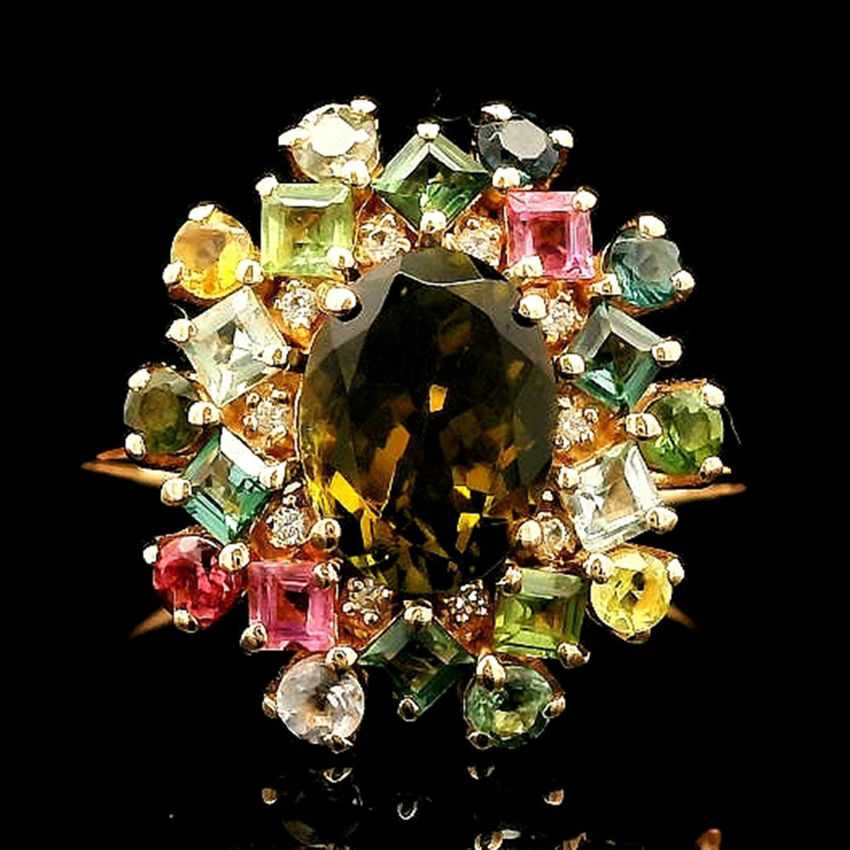 2.07 Ct Oval Tourmaline 14K Gold Ring
