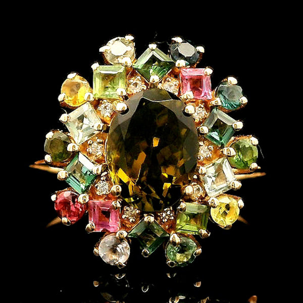 2.07 Ct Oval Tourmaline 14K Gold Ring